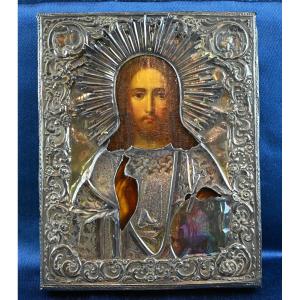 Icona Russa - Cristo Pantocrator - Russia XIX Secolo